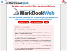 Tablet Screenshot of markbook.com